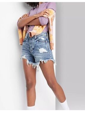 Wild Fable Highest Rise Distressed Denim Shorts